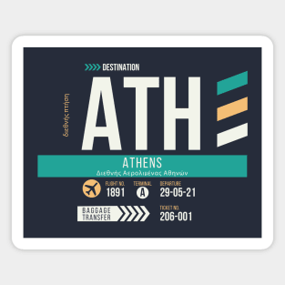 Athens (ATH) Airport Code Baggage Tag Magnet